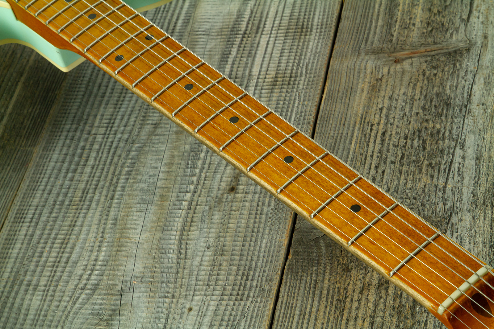 Haar Guitars Trad T Custom 2s Lindy Fralin Mn #43669 - Aged Surf Green - Tel shape electric guitar - Variation 5