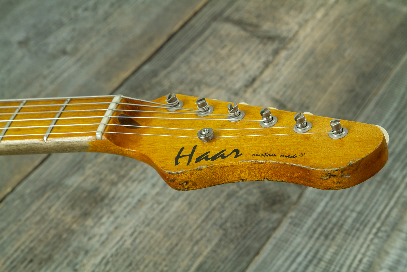 Haar Guitars Trad T Custom 2s Lindy Fralin Mn #43669 - Aged Surf Green - Tel shape electric guitar - Variation 6