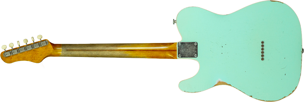 Haar Guitars Trad T Custom 2s Lindy Fralin Mn #43669 - Aged Surf Green - Tel shape electric guitar - Variation 7
