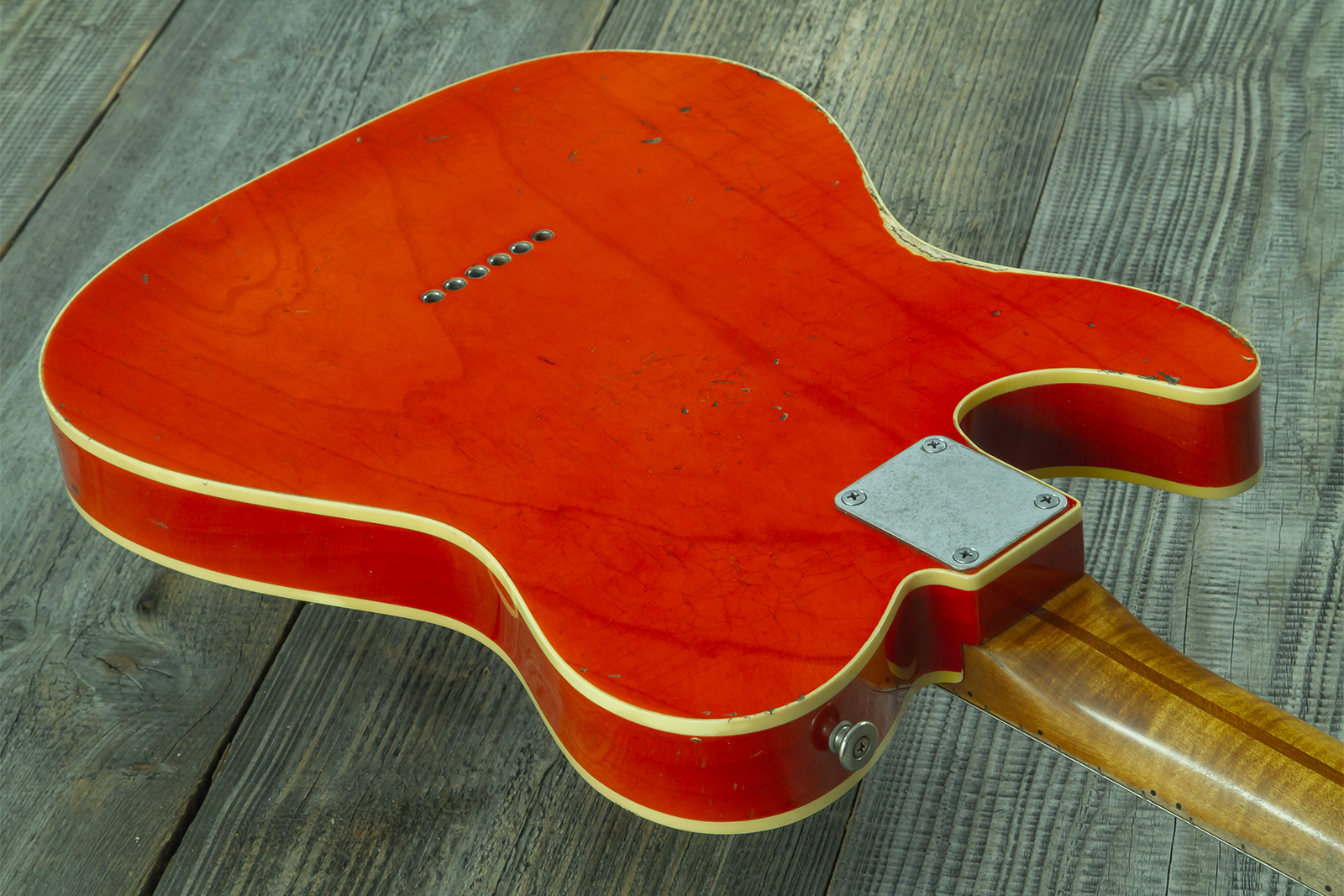 Haar Guitars Trad T Custom 2s P90 Lindy Fralin Mn Ht #43488 - Orange See Through - Tel shape electric guitar - Variation 10