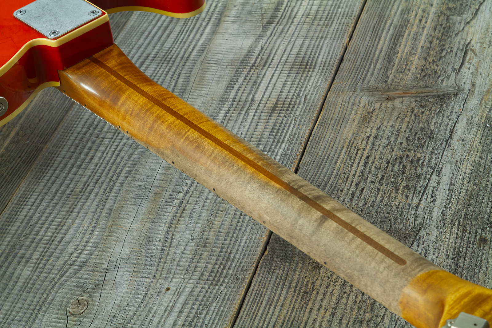 Haar Guitars Trad T Custom 2s P90 Lindy Fralin Mn Ht #43488 - Orange See Through - Tel shape electric guitar - Variation 13