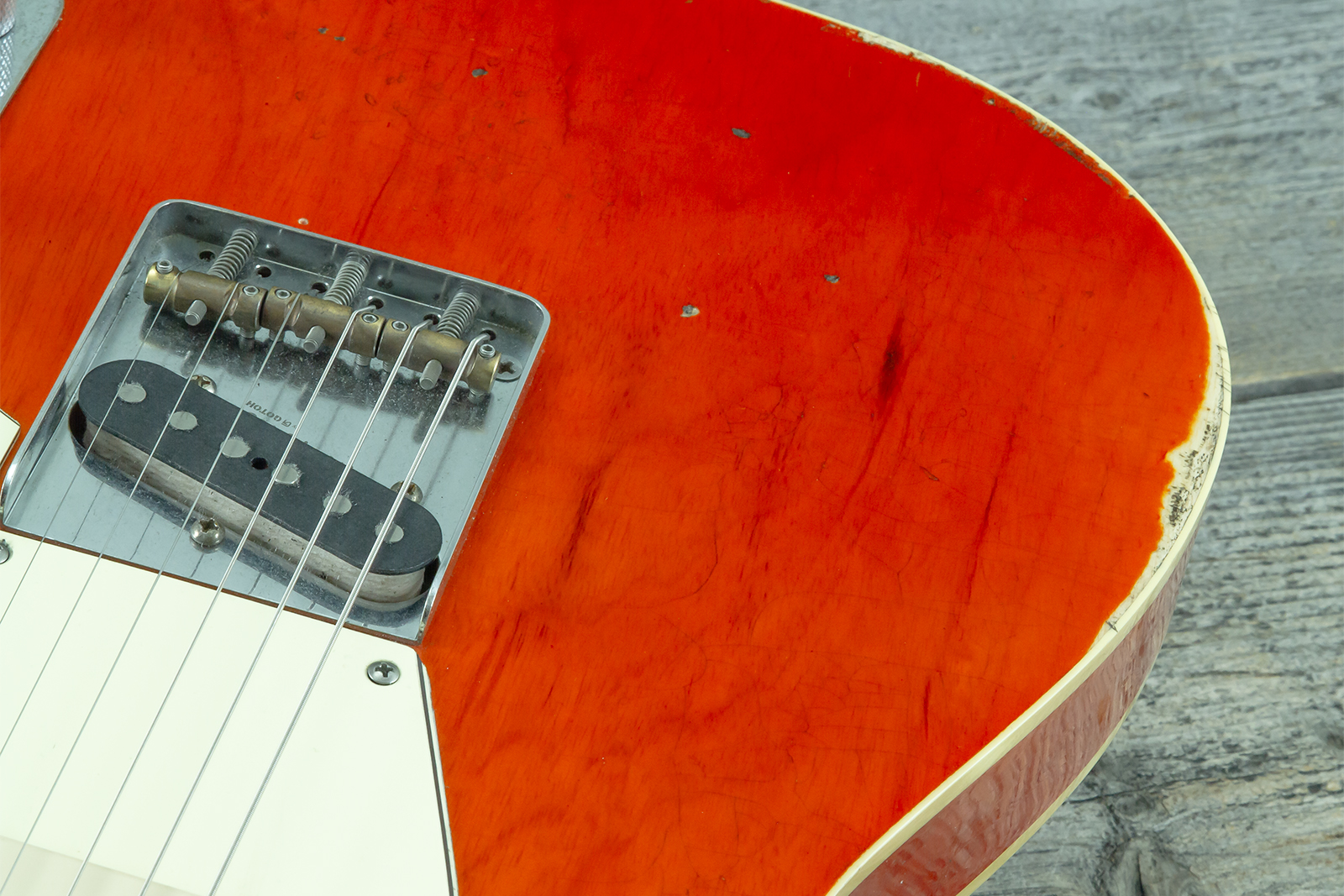 Haar Guitars Trad T Custom 2s P90 Lindy Fralin Mn Ht #43488 - Orange See Through - Tel shape electric guitar - Variation 5
