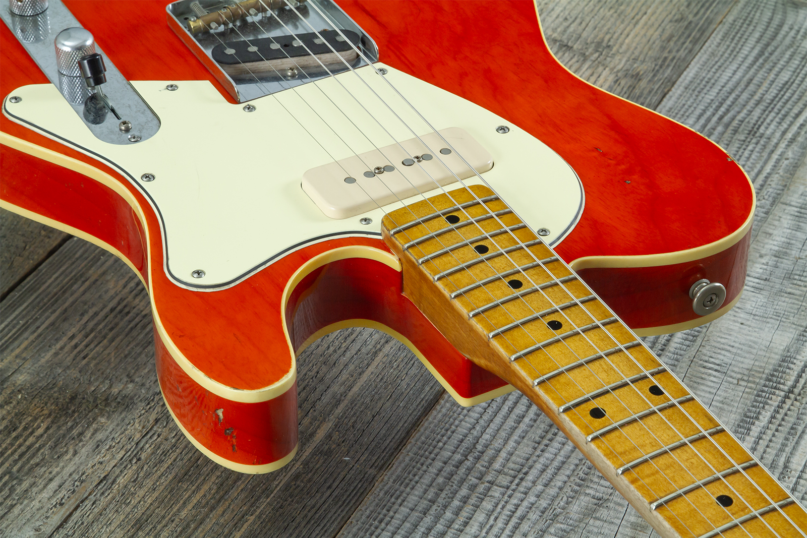 Haar Guitars Trad T Custom 2s P90 Lindy Fralin Mn Ht #43488 - Orange See Through - Tel shape electric guitar - Variation 7