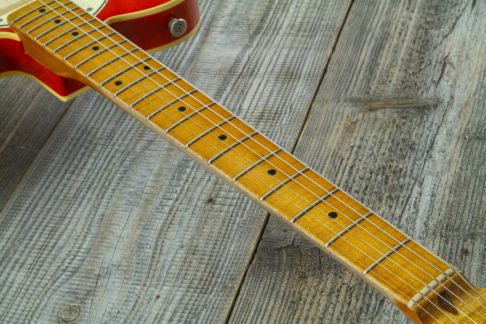 Haar Guitars Trad T Custom 2s P90 Lindy Fralin Mn Ht #43488 - Orange See Through - Tel shape electric guitar - Variation 8