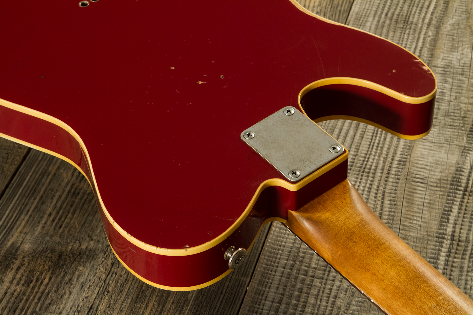 Haar Guitars Trad T Custom Sh Lindy Fralin Ht Rw #42271 - Aged Burgundy - Tel shape electric guitar - Variation 9