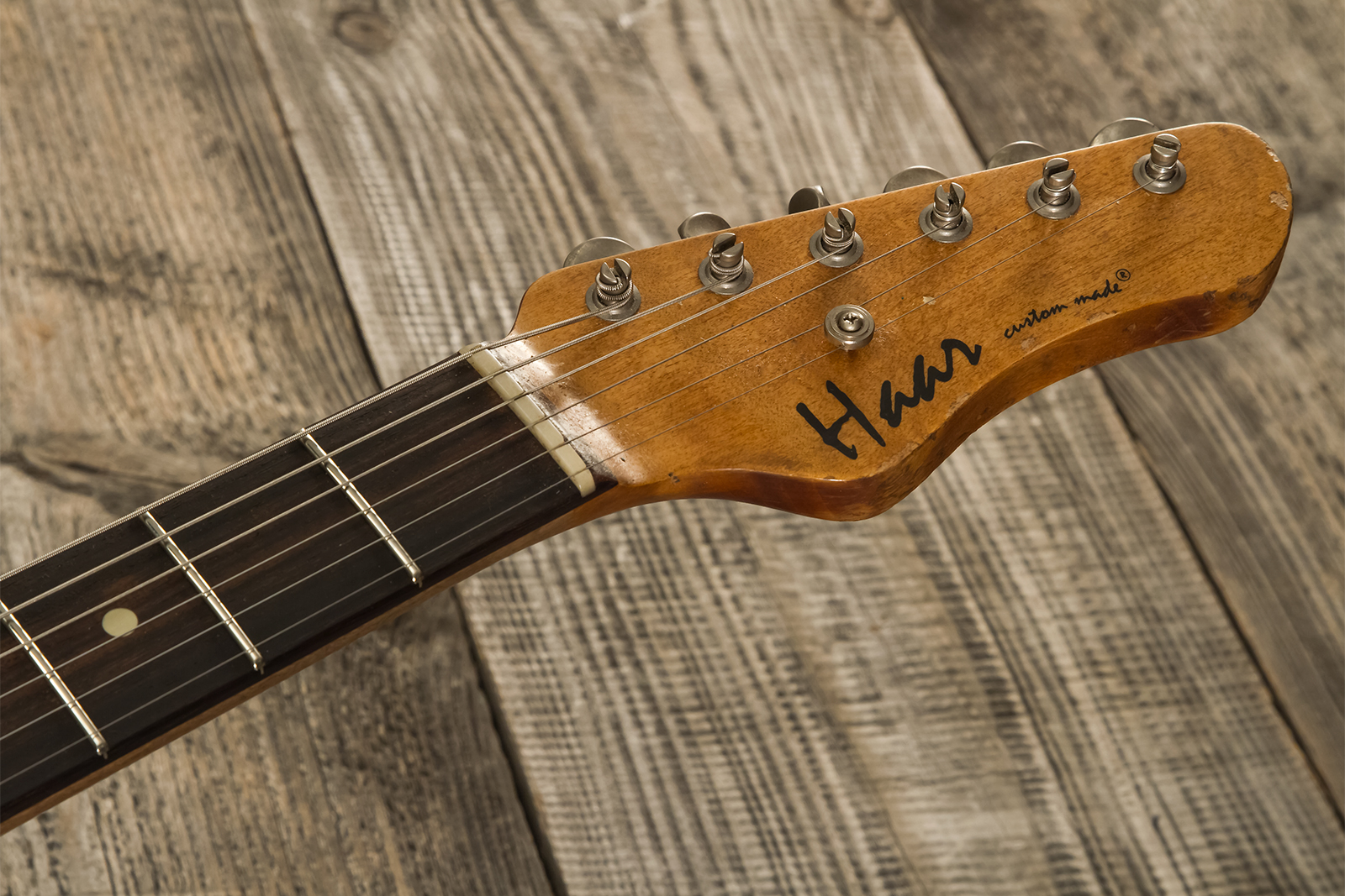 Haar Guitars Trad T Custom Sh Lindy Fralin Ht Rw #42271 - Aged Burgundy - Tel shape electric guitar - Variation 11