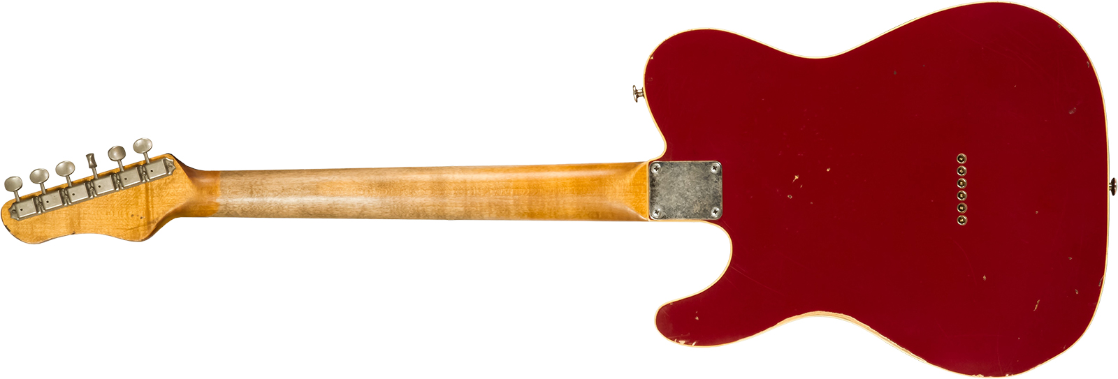Haar Guitars Trad T Custom Sh Lindy Fralin Ht Rw #42271 - Aged Burgundy - Tel shape electric guitar - Variation 1