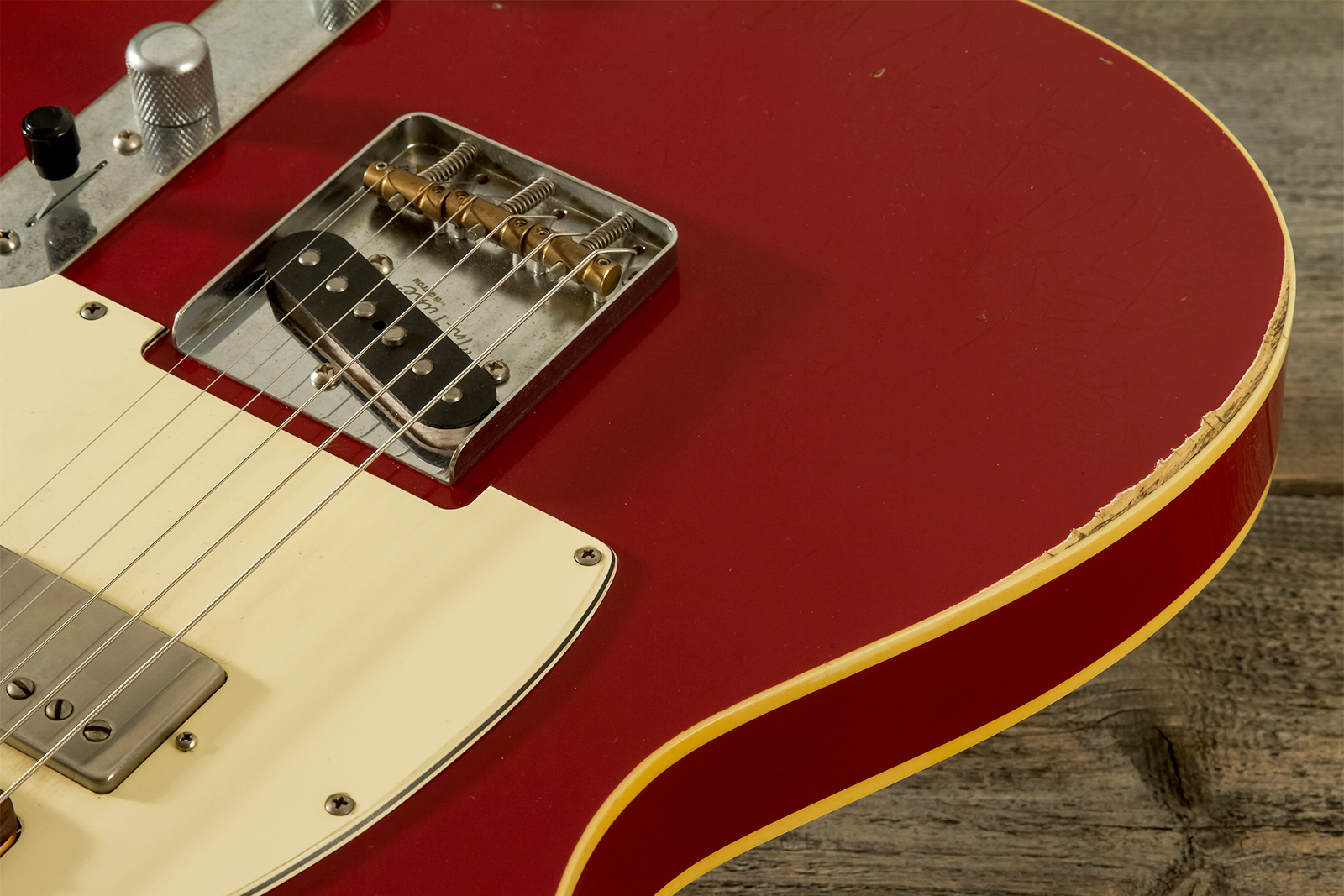 Haar Guitars Trad T Custom Sh Lindy Fralin Ht Rw #42271 - Aged Burgundy - Tel shape electric guitar - Variation 3