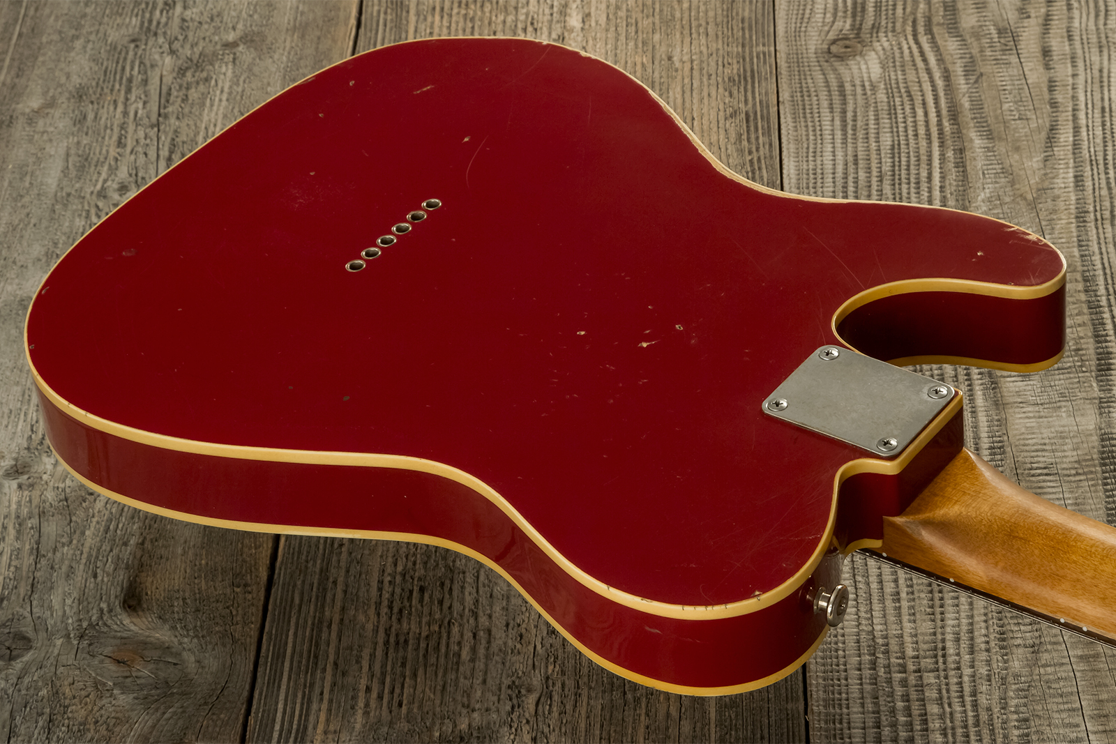 Haar Guitars Trad T Custom Sh Lindy Fralin Ht Rw #42271 - Aged Burgundy - Tel shape electric guitar - Variation 7