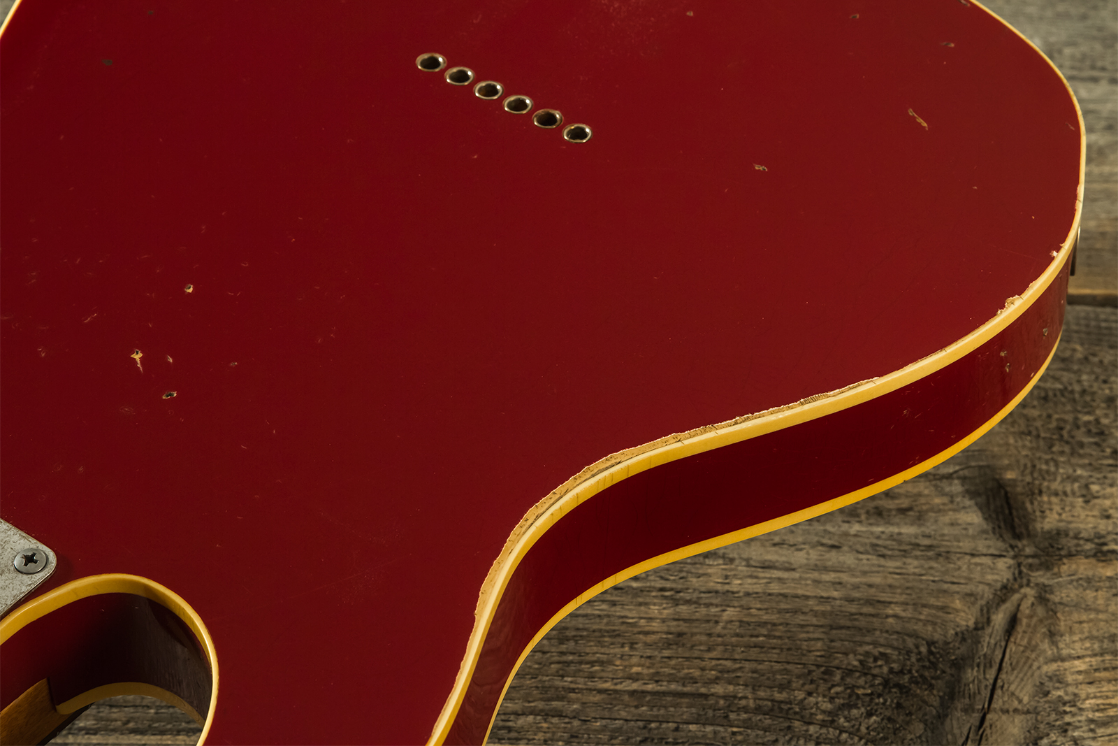 Haar Guitars Trad T Custom Sh Lindy Fralin Ht Rw #42271 - Aged Burgundy - Tel shape electric guitar - Variation 8