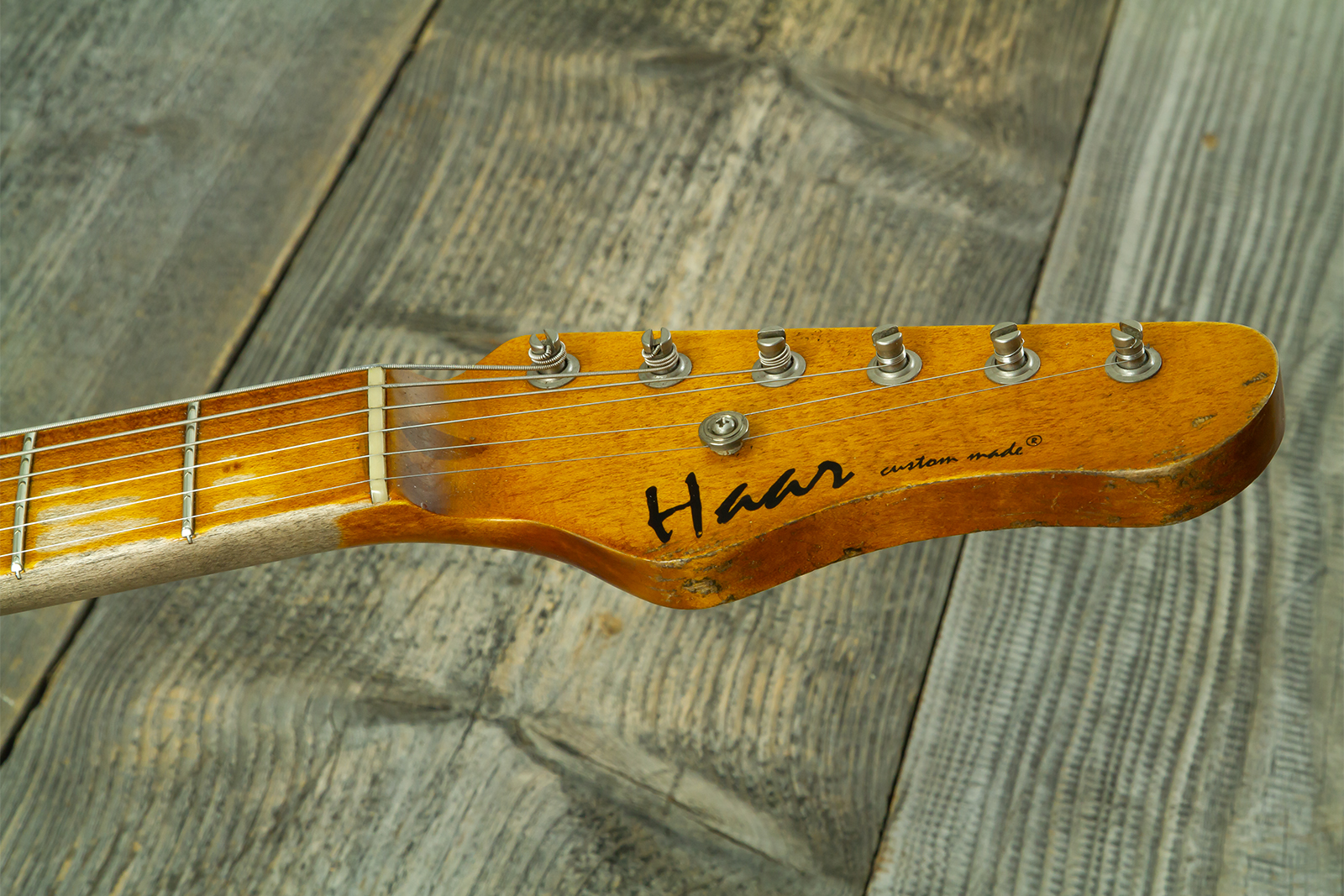 Haar Guitars Trad T Hs Brandon / Kloppmann Ht Mn #43591 - Aged 2 Tone Sunburst - Tel shape electric guitar - Variation 12