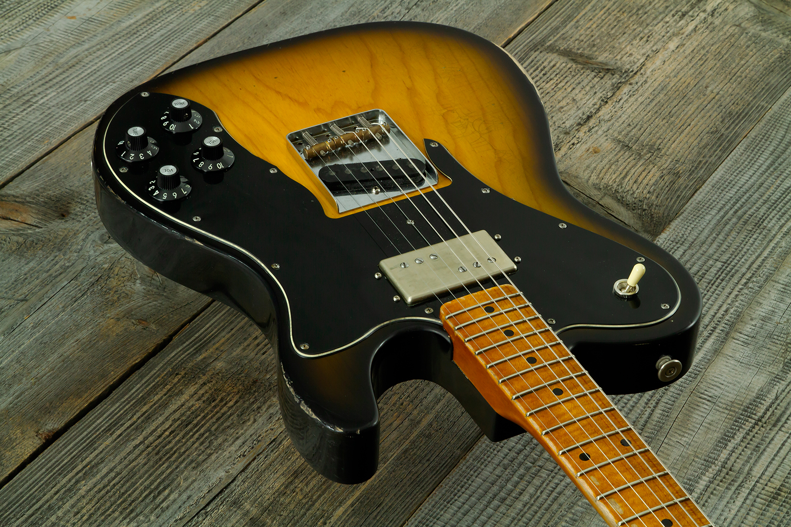 Haar Guitars Trad T Hs Brandon / Kloppmann Ht Mn #43591 - Aged 2 Tone Sunburst - Tel shape electric guitar - Variation 2