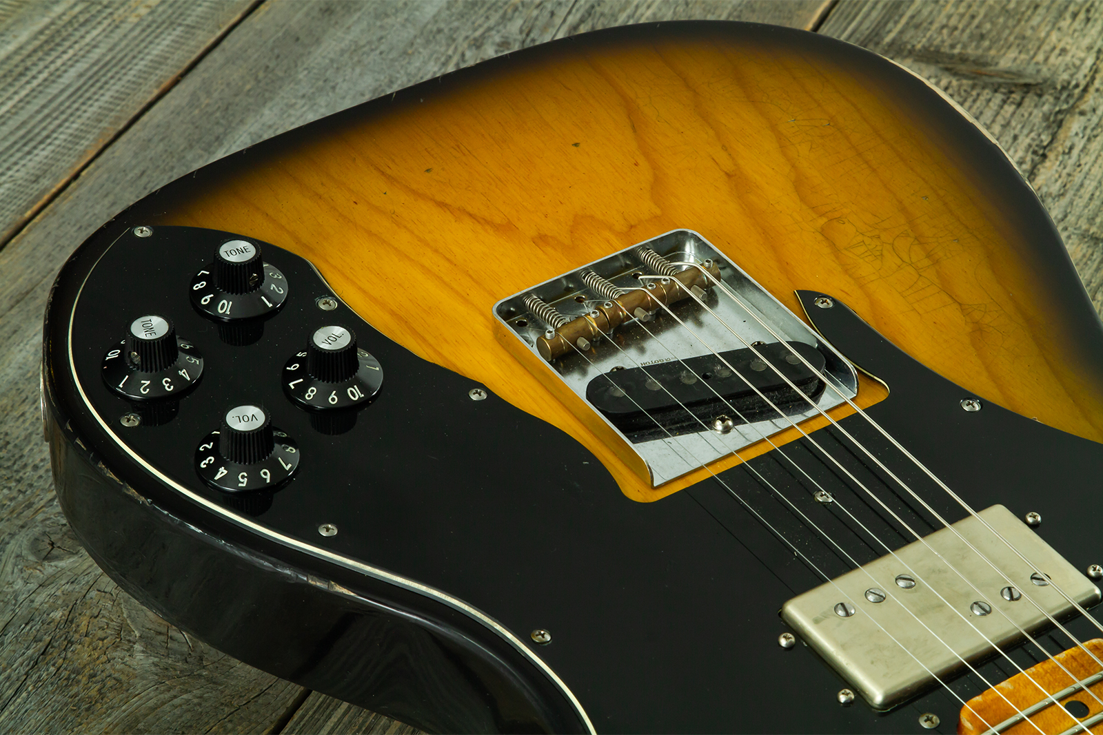 Haar Guitars Trad T Hs Brandon / Kloppmann Ht Mn #43591 - Aged 2 Tone Sunburst - Tel shape electric guitar - Variation 4