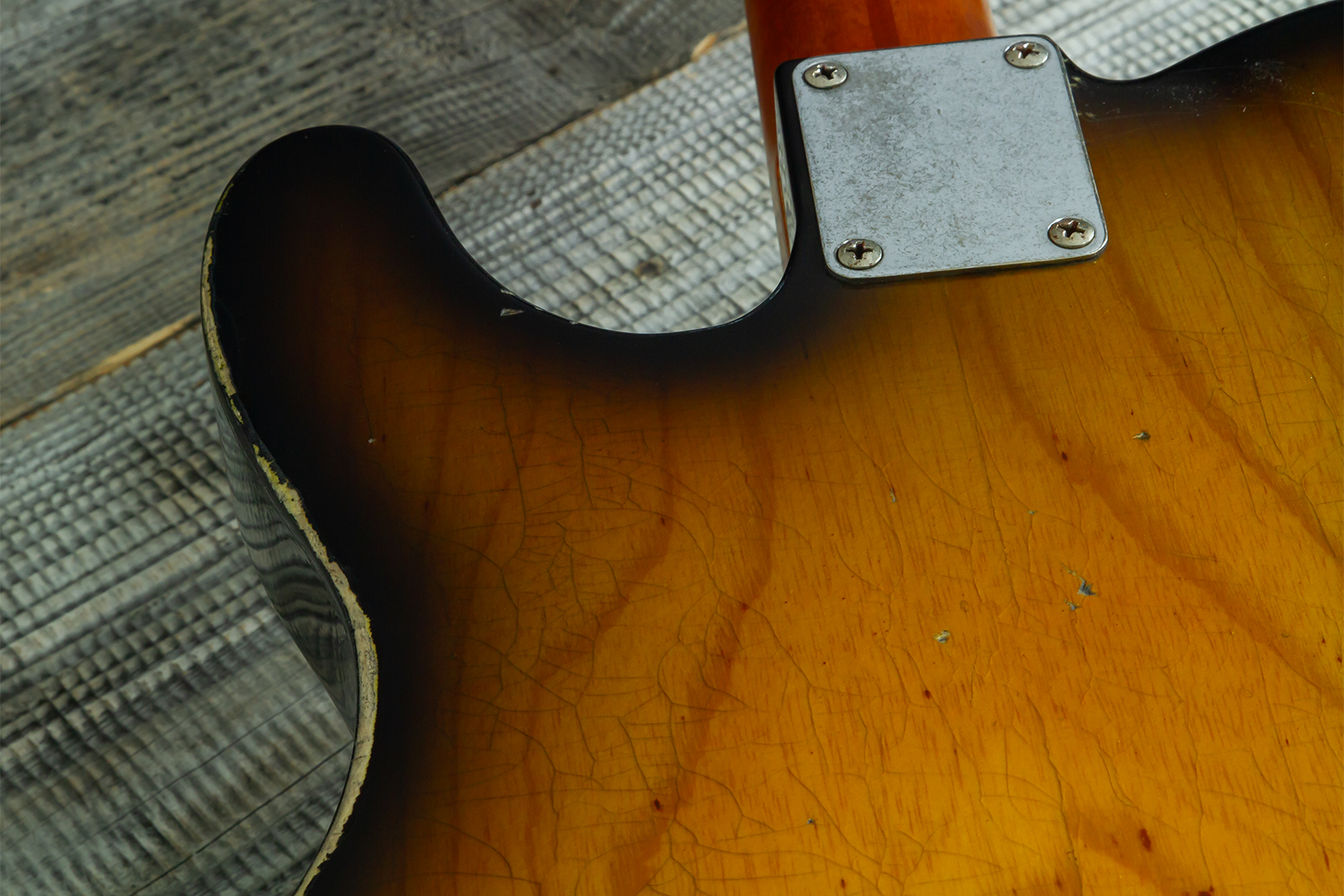 Haar Guitars Trad T Hs Brandon / Kloppmann Ht Mn #43591 - Aged 2 Tone Sunburst - Tel shape electric guitar - Variation 7
