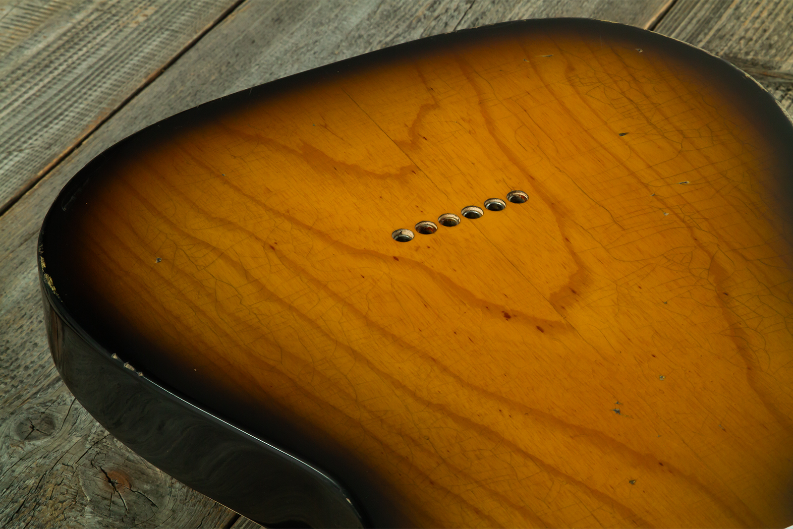 Haar Guitars Trad T Hs Brandon / Kloppmann Ht Mn #43591 - Aged 2 Tone Sunburst - Tel shape electric guitar - Variation 8
