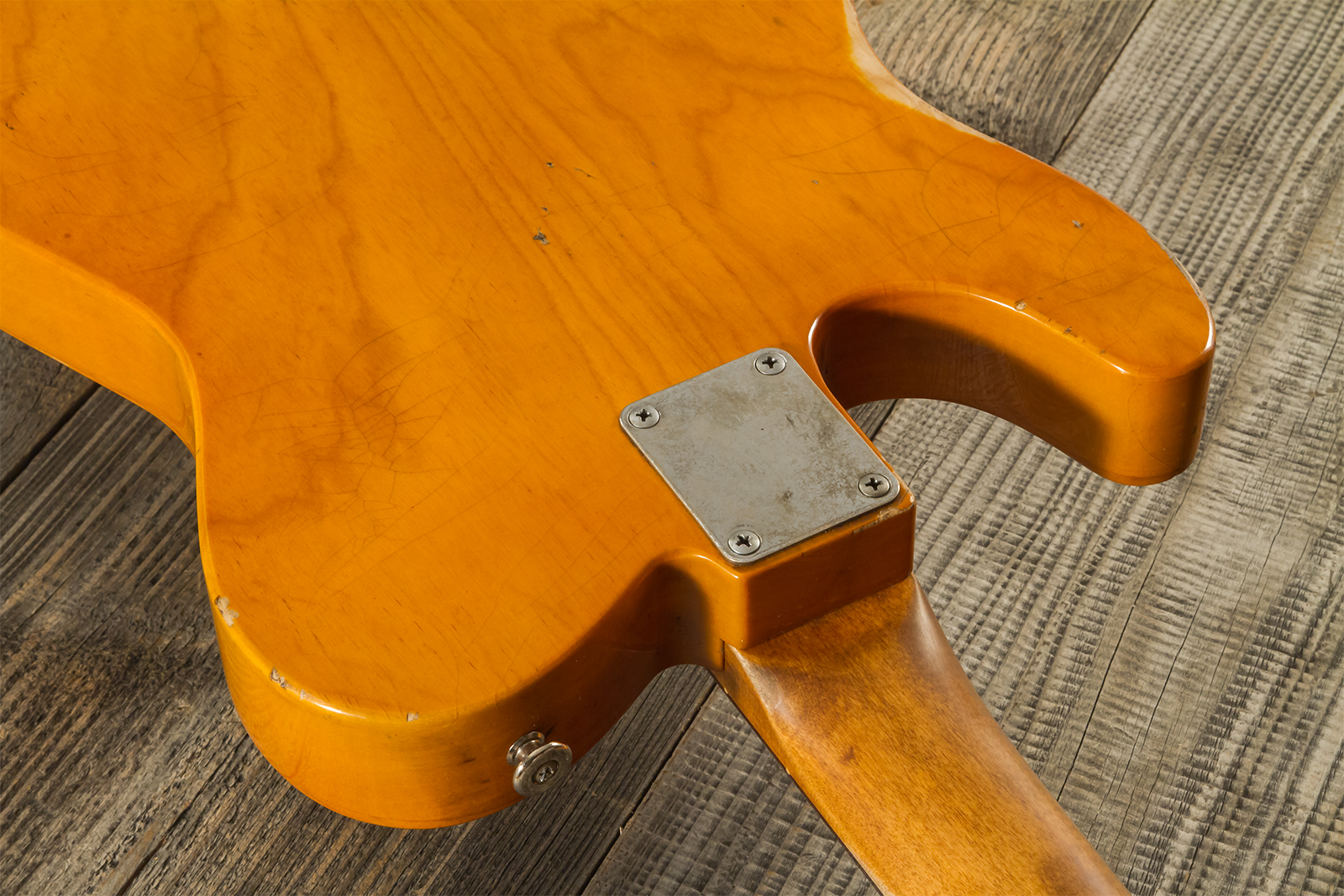 Haar Guitars Trad T Thinline 2s Lindy Fralin Ht Rw #42269 - Aged Orange Antique - Tel shape electric guitar - Variation 10