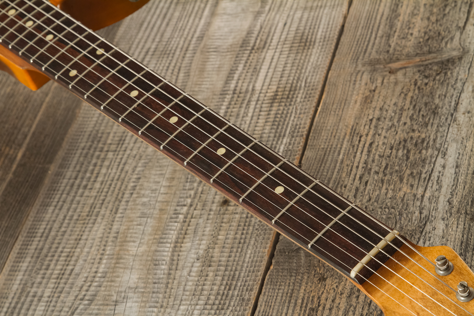 Haar Guitars Trad T Thinline 2s Lindy Fralin Ht Rw #42269 - Aged Orange Antique - Tel shape electric guitar - Variation 6