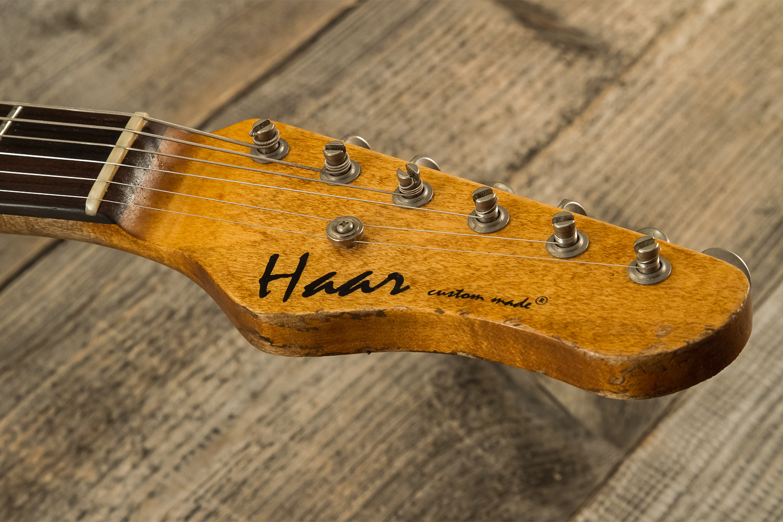 Haar Guitars Trad T Thinline 2s Lindy Fralin Ht Rw #42269 - Aged Orange Antique - Tel shape electric guitar - Variation 7