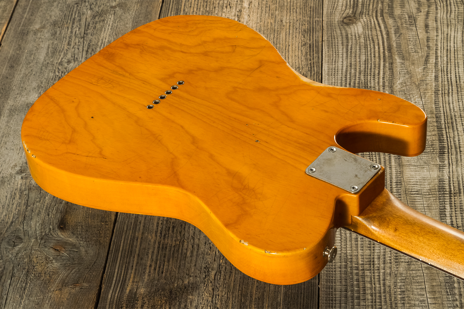 Haar Guitars Trad T Thinline 2s Lindy Fralin Ht Rw #42269 - Aged Orange Antique - Tel shape electric guitar - Variation 8