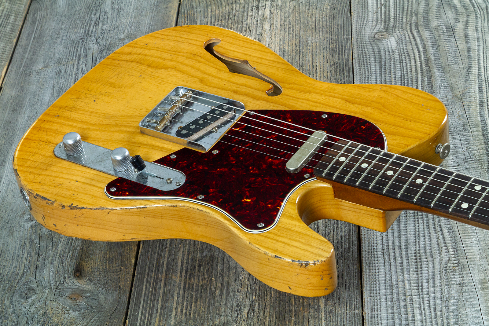Haar Guitars Trad T Thinline 2s Lindy Fralin Rw #43483 - Aged Antique Natural - Tel shape electric guitar - Variation 2