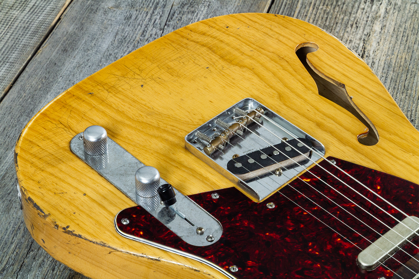 Haar Guitars Trad T Thinline 2s Lindy Fralin Rw #43483 - Aged Antique Natural - Tel shape electric guitar - Variation 3