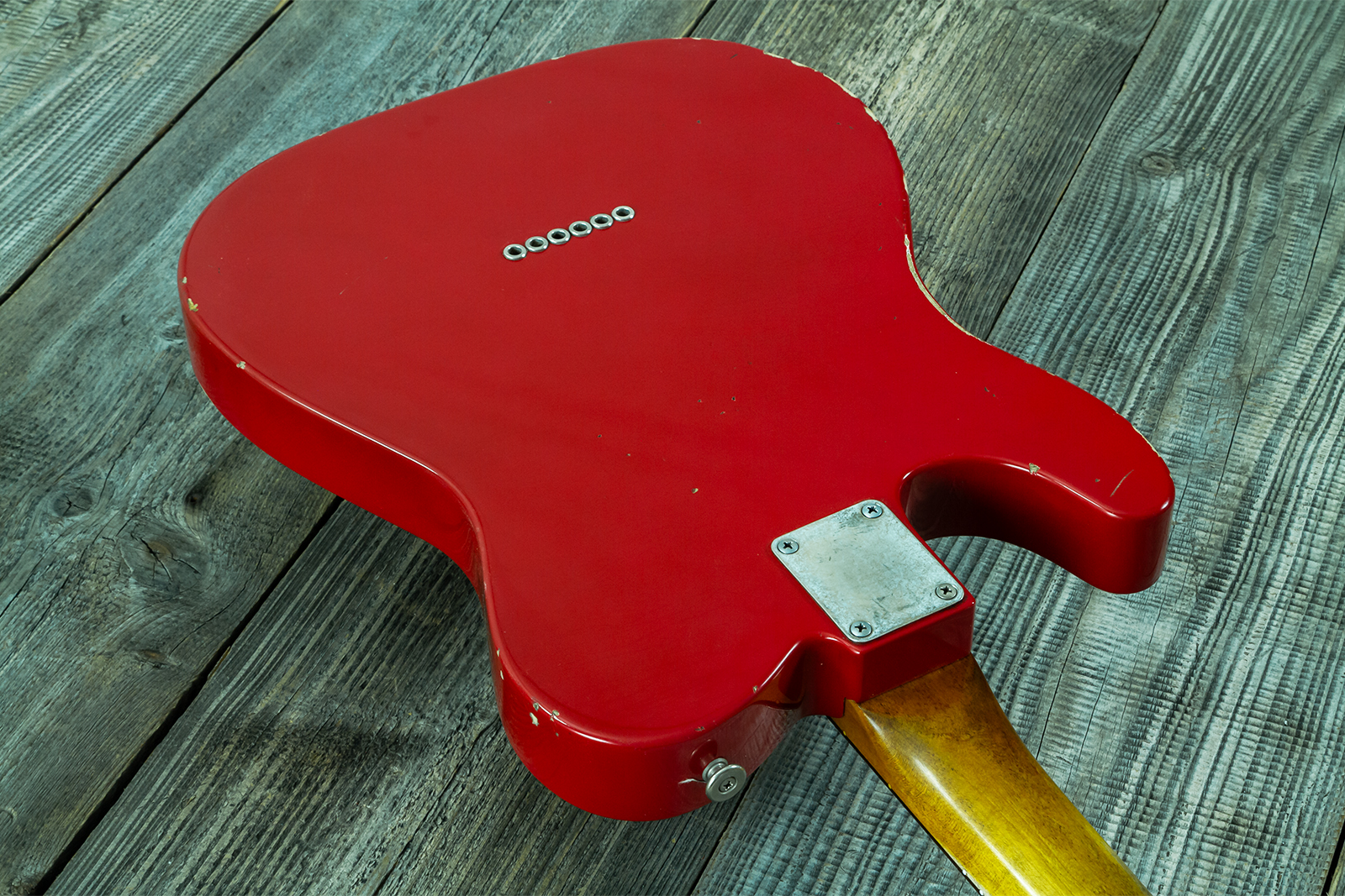 Haar Guitars Trad T Thinline 2s Lindy Fralin Rw #43661 - Aged Old Red - Tel shape electric guitar - Variation 9