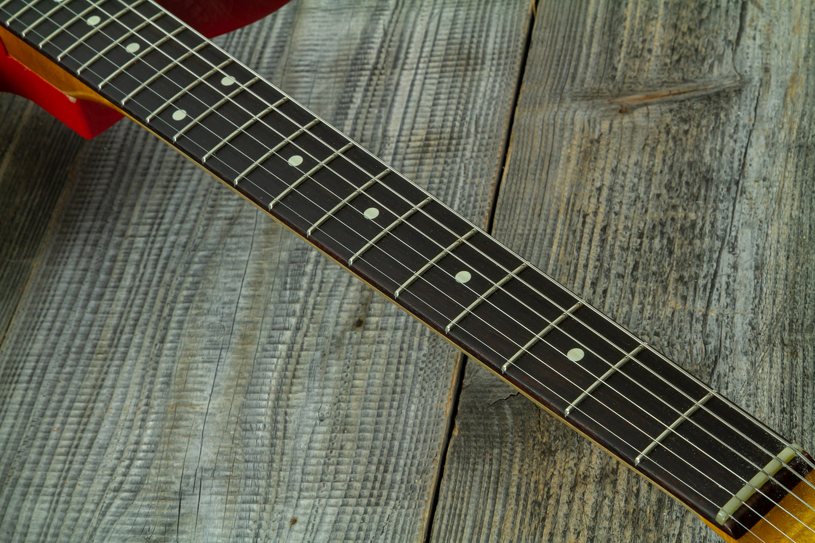 Haar Guitars Trad T Thinline 2s Lindy Fralin Rw #43661 - Aged Old Red - Tel shape electric guitar - Variation 7