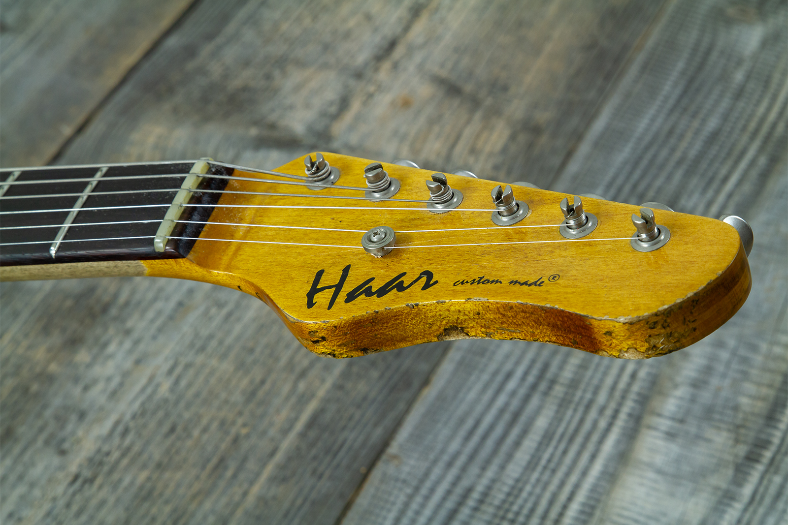 Haar Guitars Trad T Thinline 2s Lindy Fralin Rw #43661 - Aged Old Red - Tel shape electric guitar - Variation 8