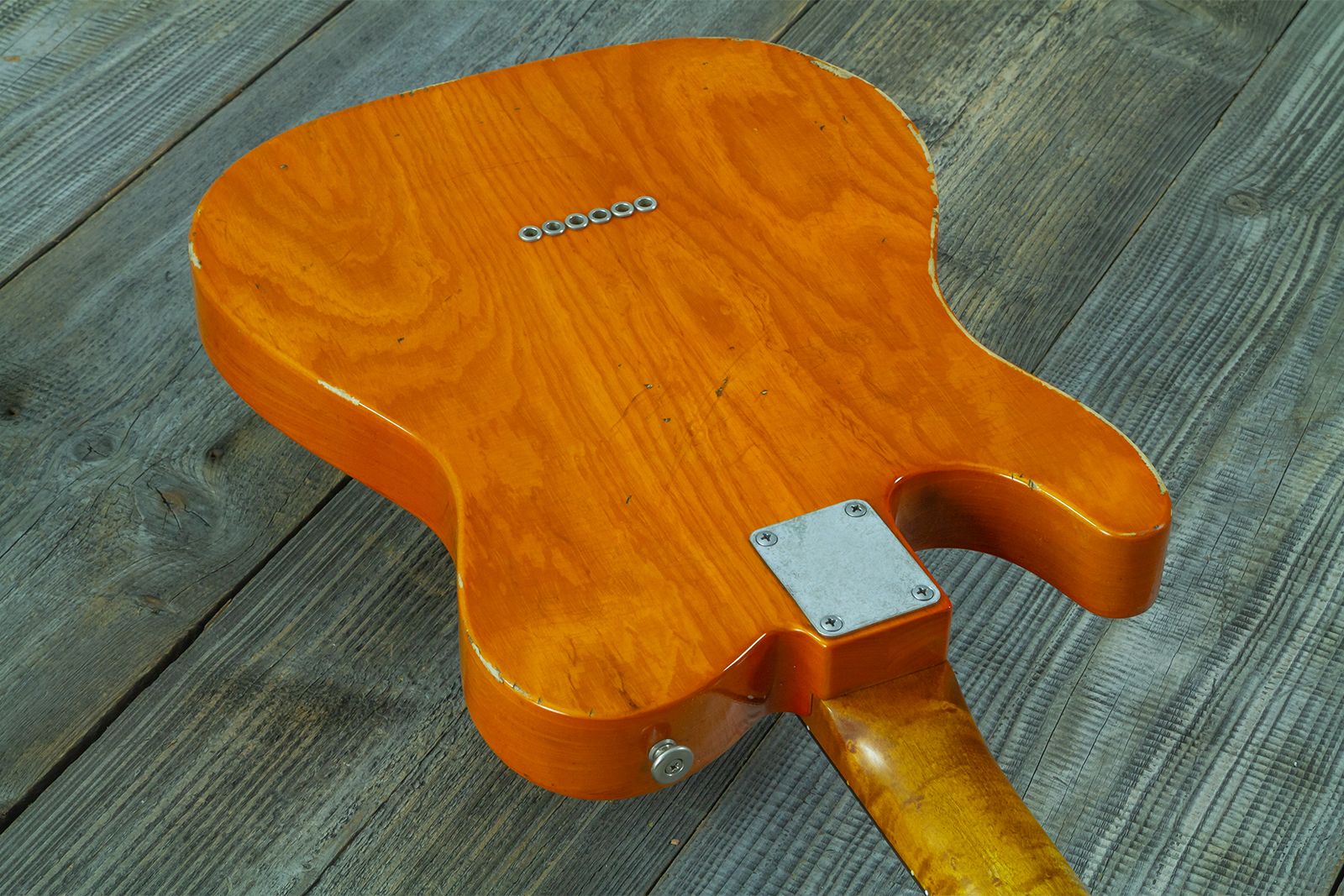 Haar Guitars Trad T Thinline 2s Lindy Fralin Rw #43673 - Aged Orange See Through - Tel shape electric guitar - Variation 9
