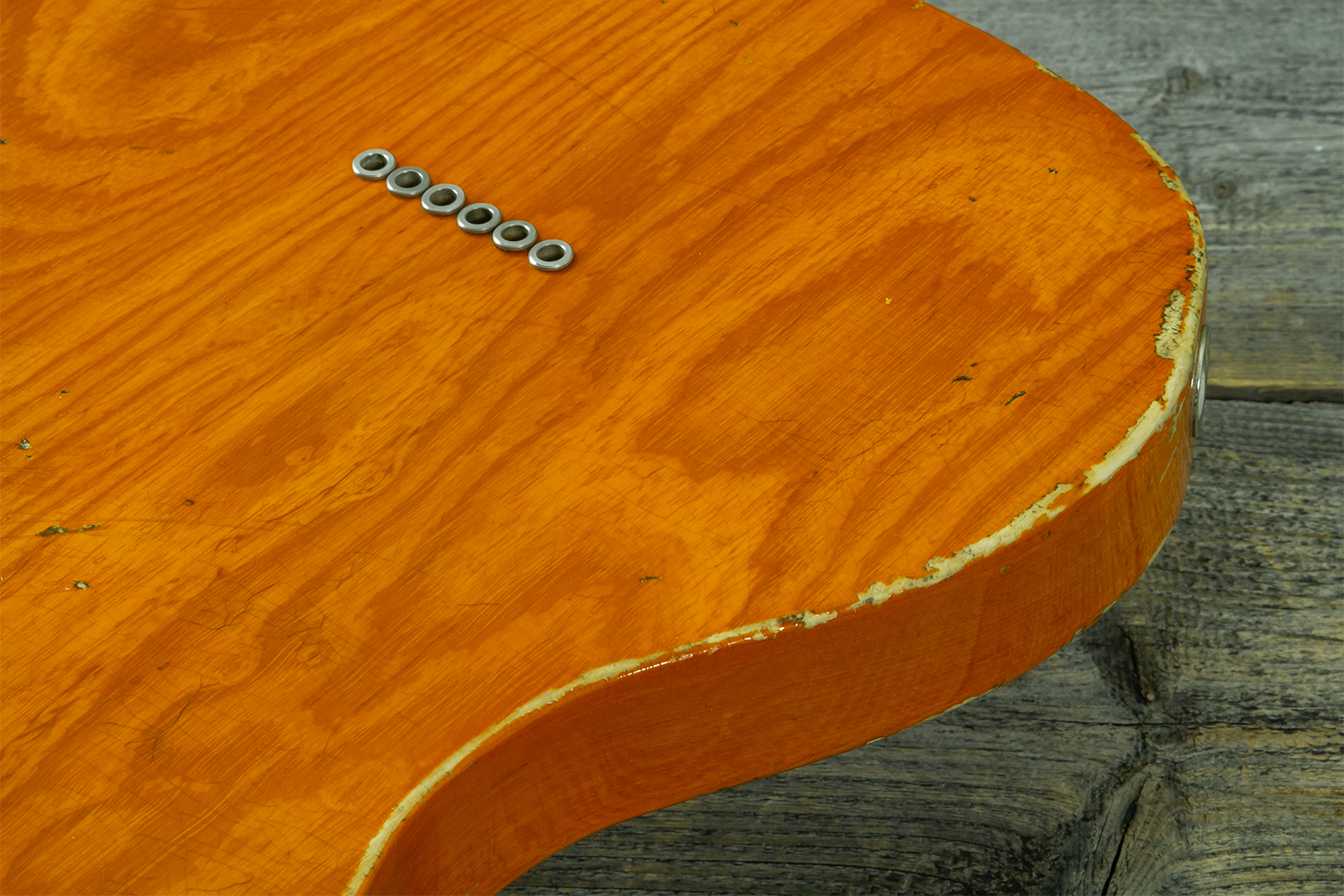 Haar Guitars Trad T Thinline 2s Lindy Fralin Rw #43673 - Aged Orange See Through - Tel shape electric guitar - Variation 10
