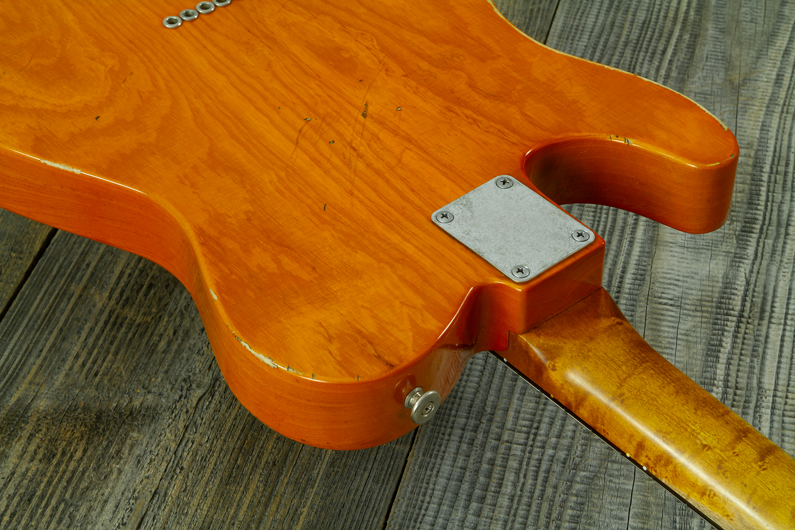 Haar Guitars Trad T Thinline 2s Lindy Fralin Rw #43673 - Aged Orange See Through - Tel shape electric guitar - Variation 11