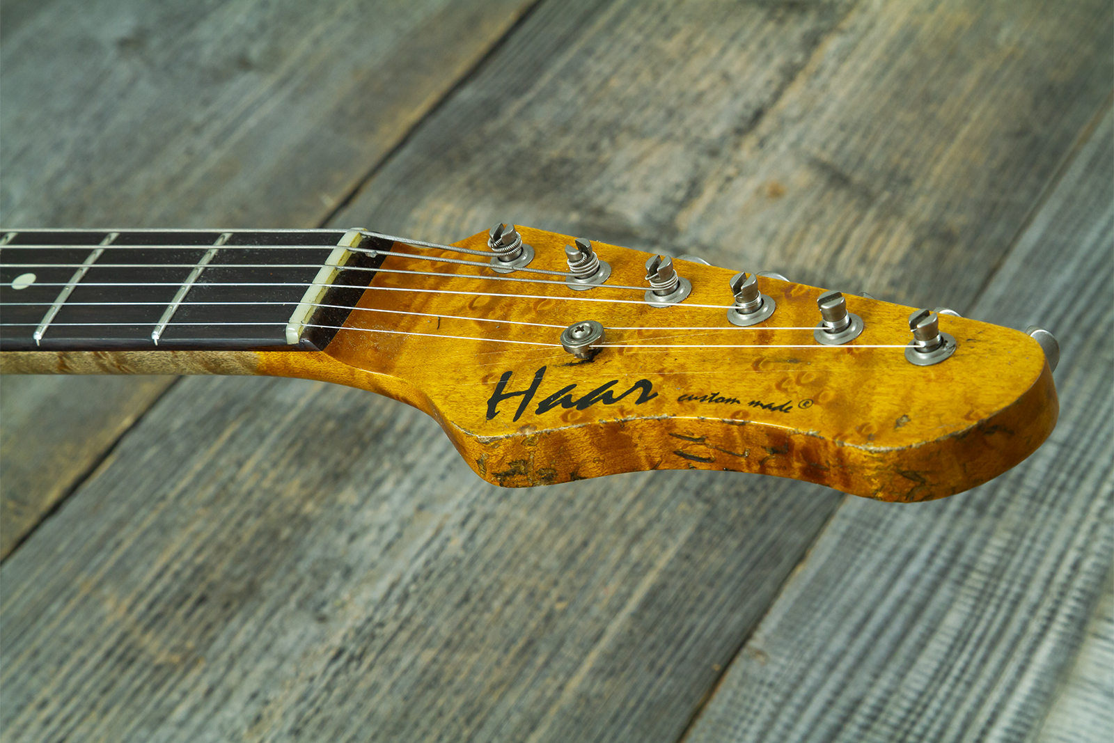 Haar Guitars Trad T Thinline 2s Lindy Fralin Rw #43673 - Aged Orange See Through - Tel shape electric guitar - Variation 7