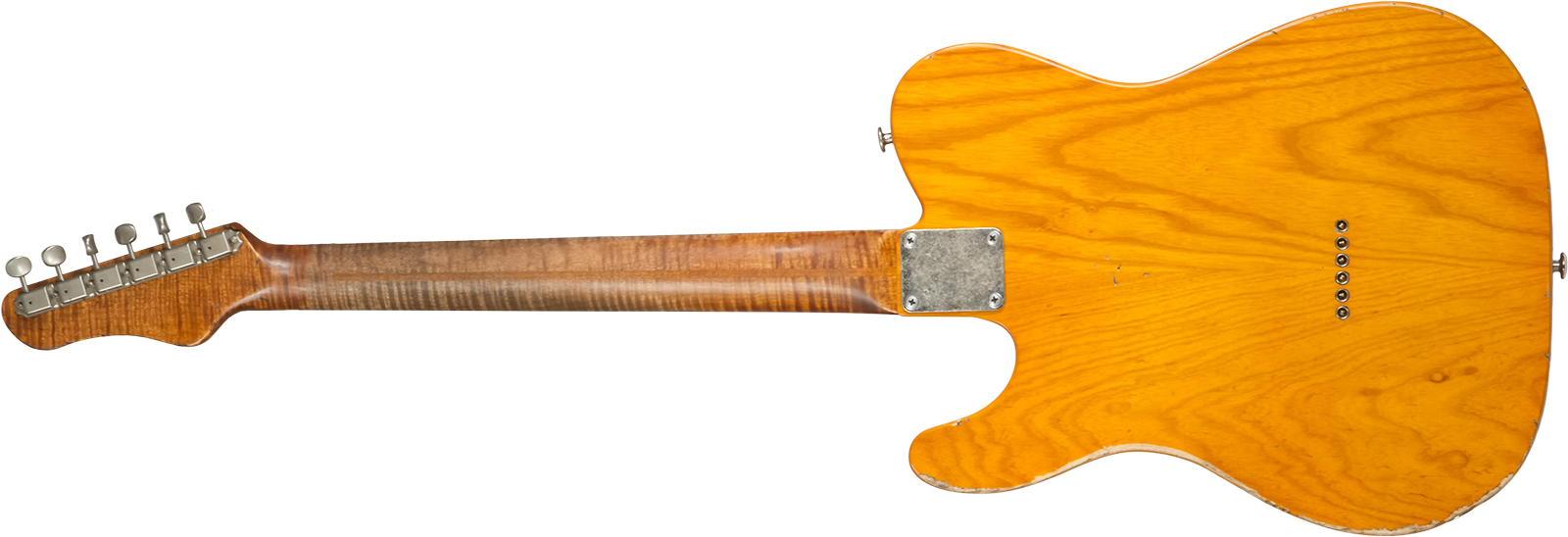 Haar Guitars Trad T Thinline Sh Tv Jones / Lindy Fralin Ht Mn #42270 - Aged Orange Antique - Tel shape electric guitar - Variation 1