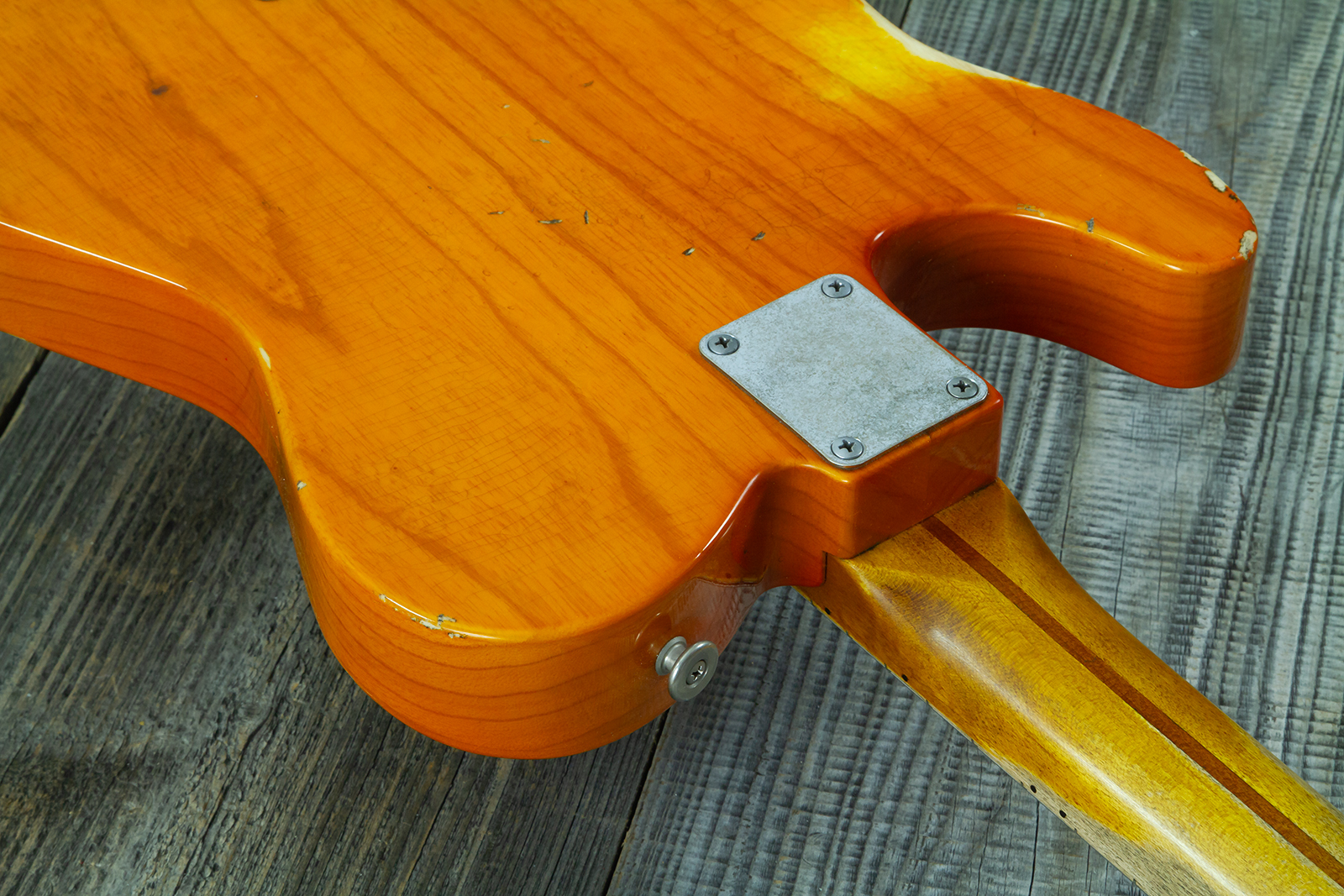 Haar Guitars Trad T Thinline Sh Tv Jones / Lindy Fralin Mn #43674 - Aged Orange See Through - Tel shape electric guitar - Variation 10