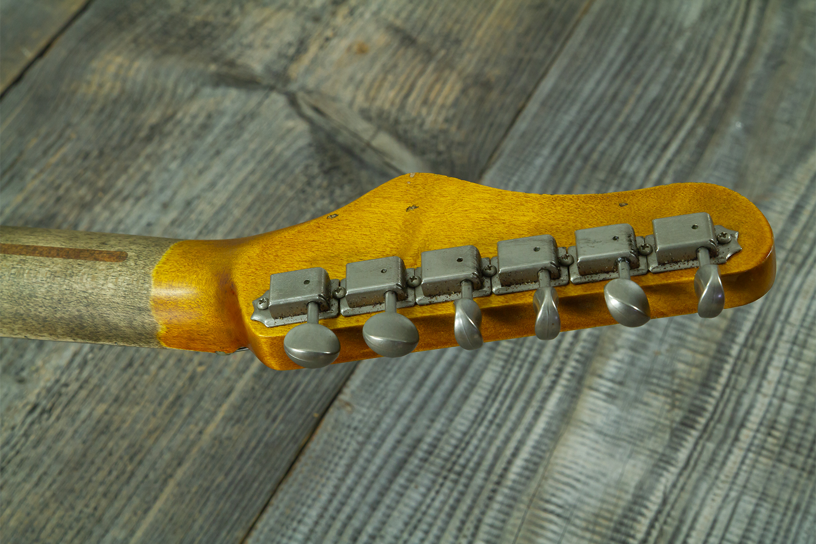 Haar Guitars Trad T Thinline Sh Tv Jones / Lindy Fralin Mn #43674 - Aged Orange See Through - Tel shape electric guitar - Variation 12