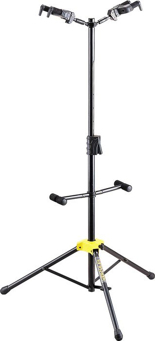 Hercules Stand Gs422b Floor Autogrip Pour 2 Guitares Ou Basses Avec Barres De Soutien - Stand for guitar & bass - Main picture