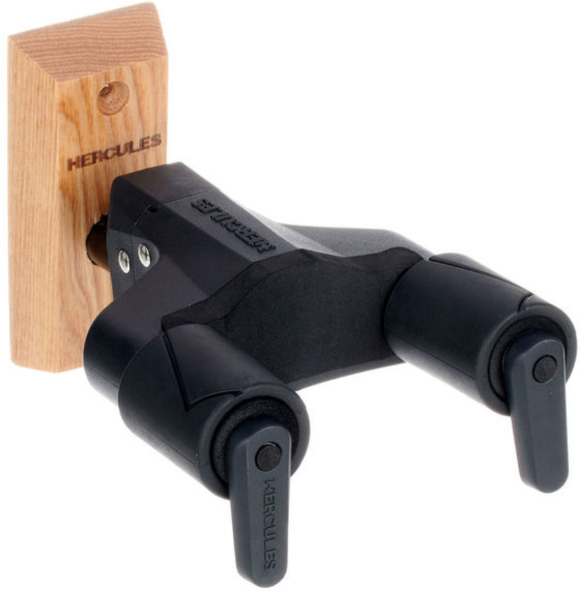 Hercules Stand Gsp38wb Plus Guitar Hanger Auto Grip System Wood Base Short Arm - Stand for guitar & bass - Main picture
