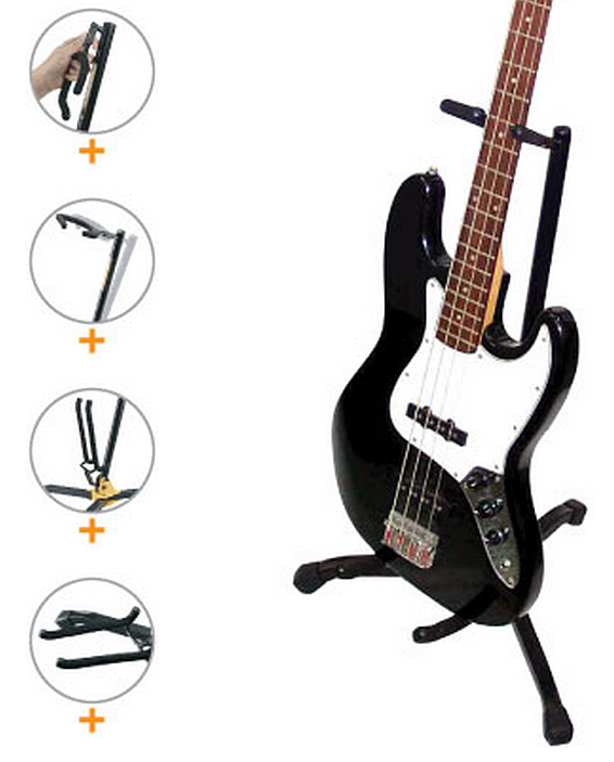 Hercules Stand Gs405b Floor Guitare Ou Basse Avec 2 Barres De Soutien - Stand for guitar & bass - Variation 1