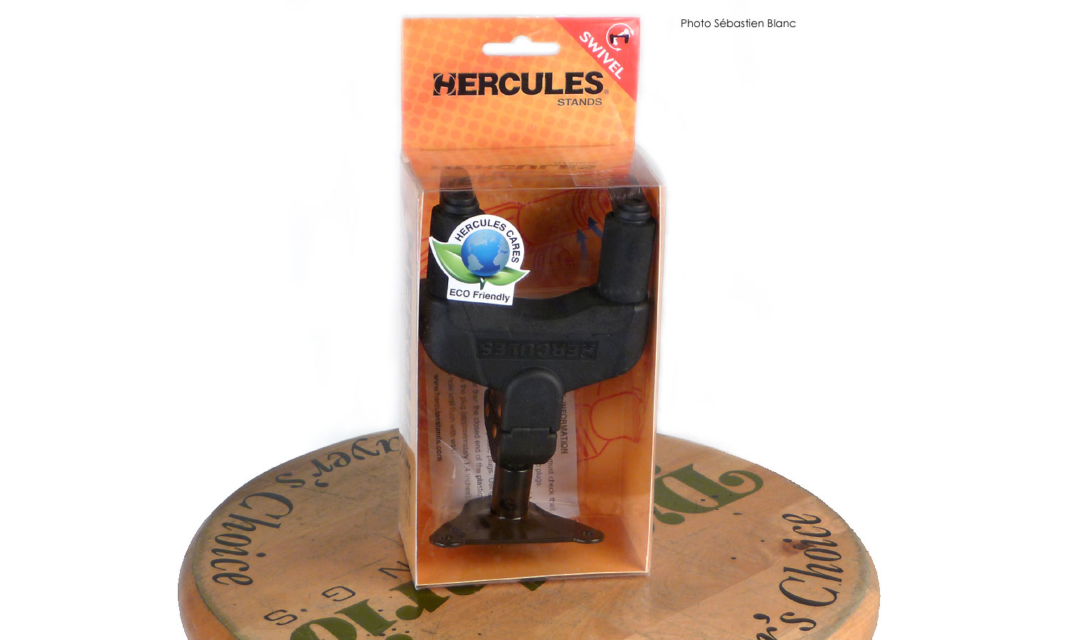 Hercules Stand Gsp39wb Guitar Wall Hanger Bras Court Embase Metal 3 Vis - Stand for guitar & bass - Variation 1