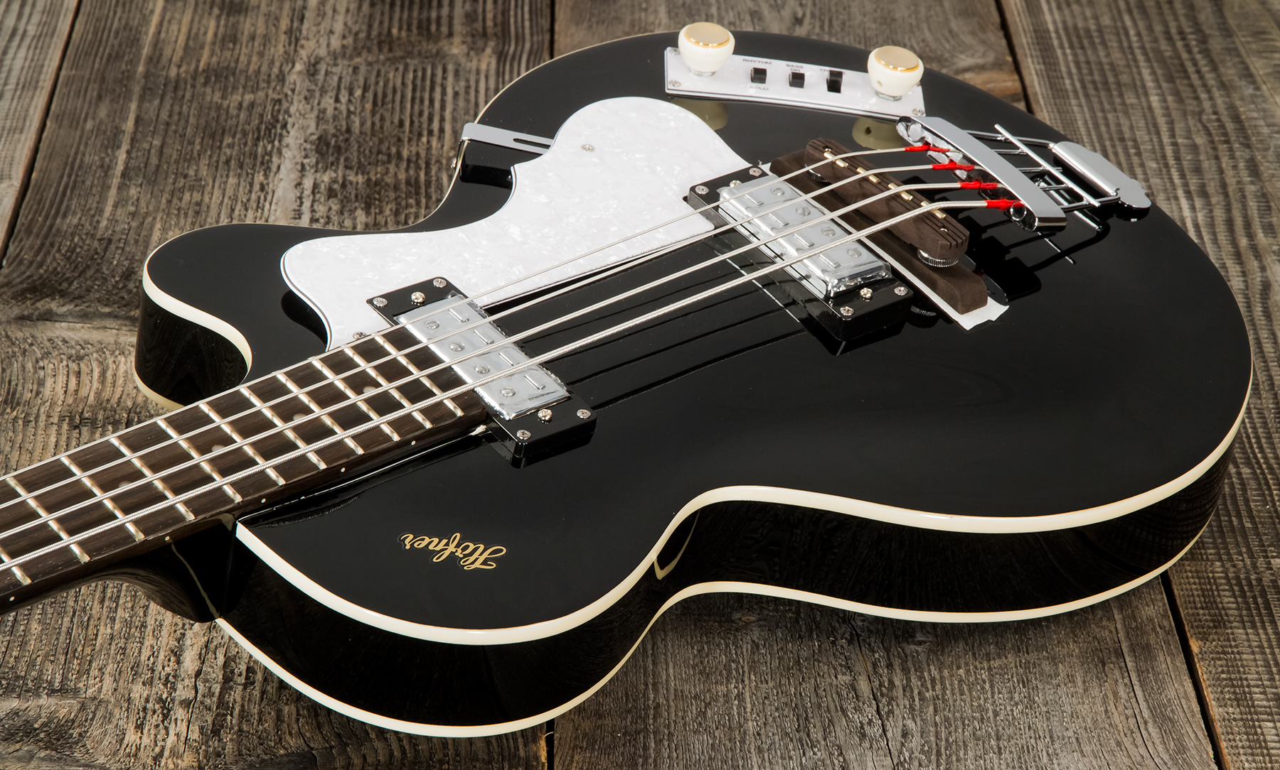 Hofner Club Bass Ignition Se Cw Jat - Black - Semi & hollow-body electric bass - Variation 1