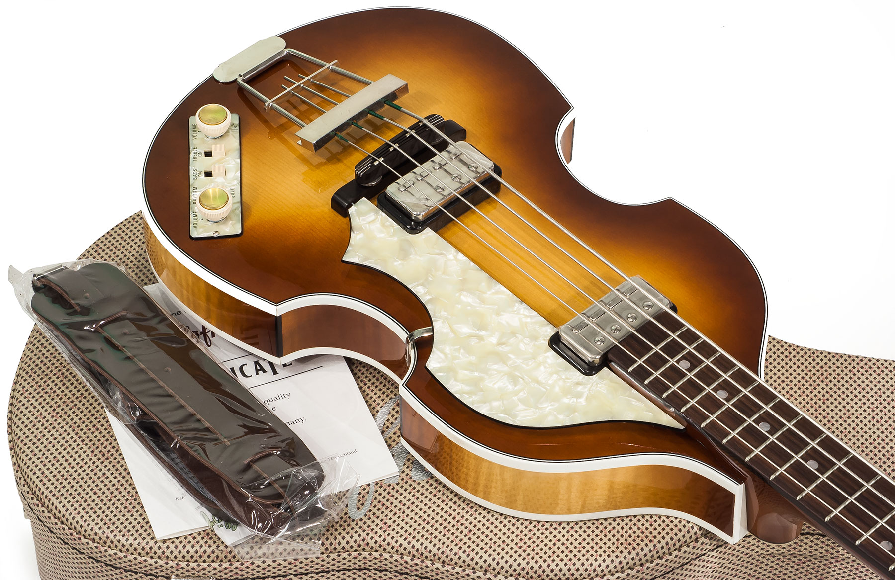 Hofner Violin Bass Mersey H500/1-62-0 - Vintage Sunburst - Semi & hollow-body electric bass - Variation 1