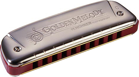 Hohner 542/20 Harmo Golden Melody Arg A - Chromatic Harmonica - Main picture