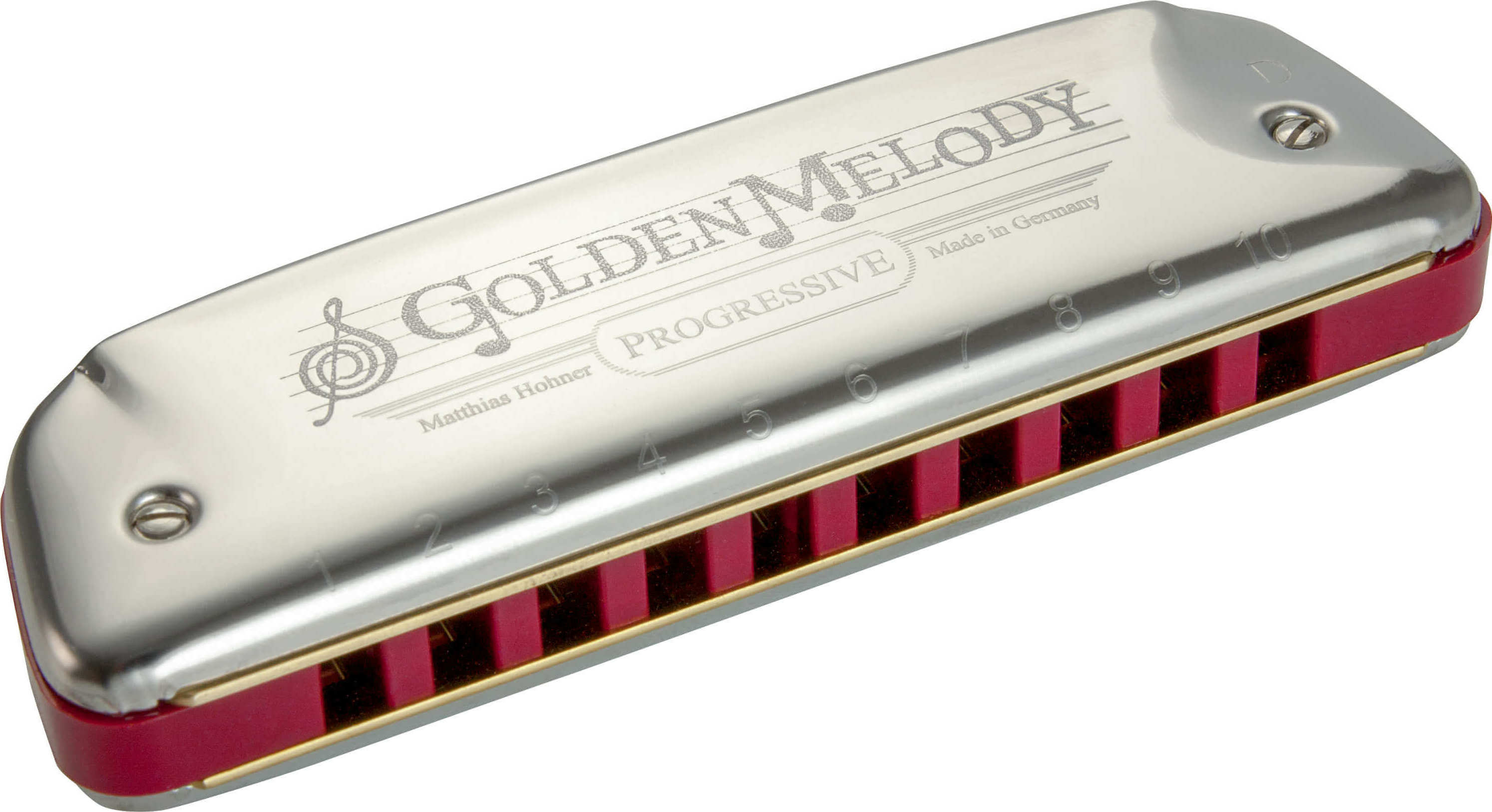Hohner 542/20 Harmo Golden Melody Arg E - Chromatic Harmonica - Main picture
