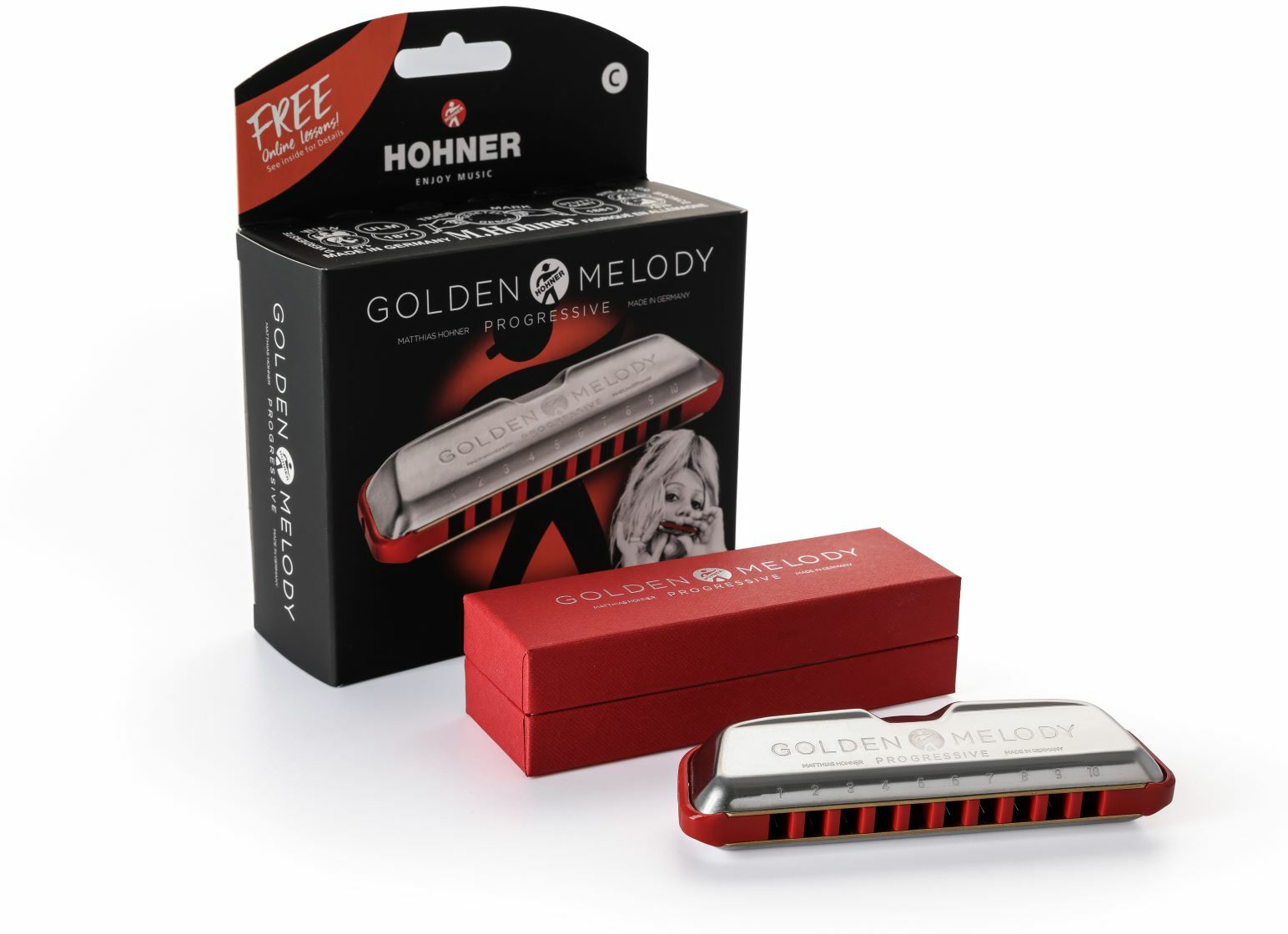 Hohner 544/20 Golden Melody Prog E - Chromatic Harmonica - Main picture