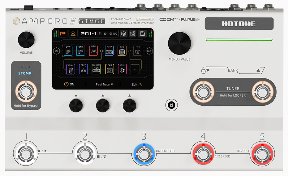 Hotone Mp-380 Ampero Ii Stage - Guitar amp modeling simulation - Variation 1