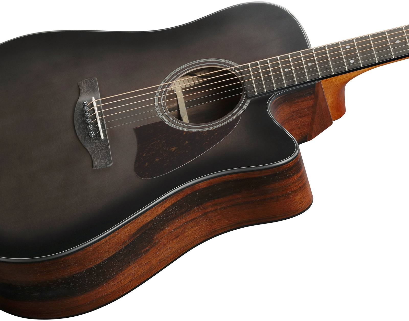 Ibanez Aad70ce Tbn Advanced Dreadnought Cw Epicea Ebene Pur - Transparent Charcoal Burst - Folk guitar - Variation 3