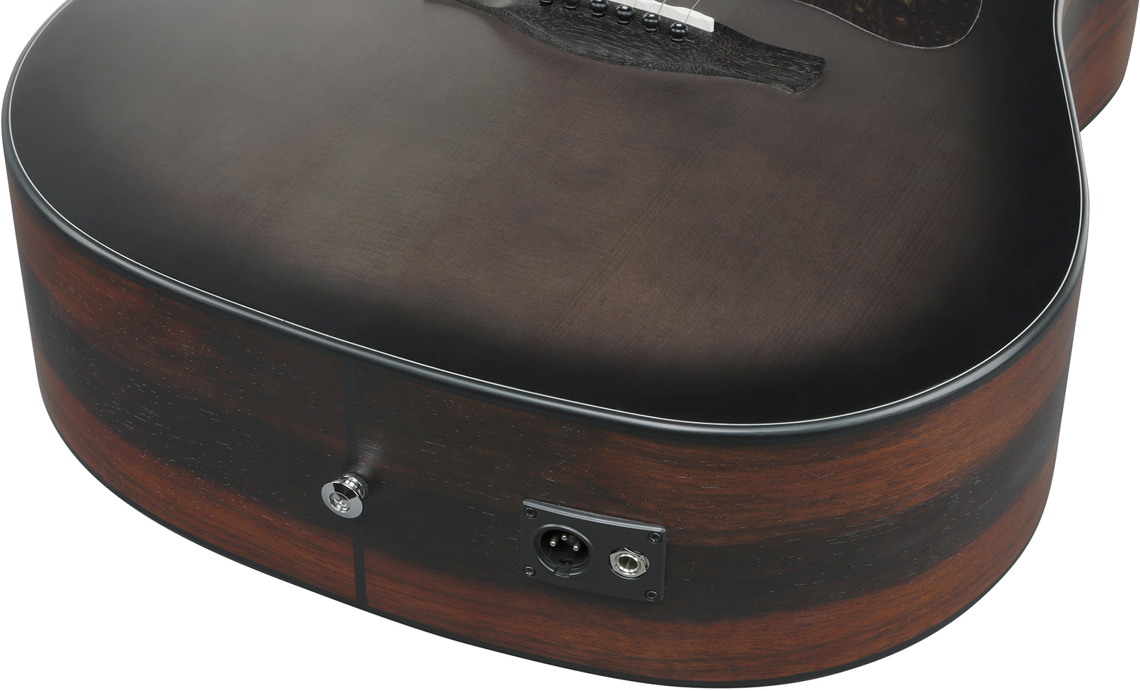 Ibanez Aad70ce Tbn Advanced Dreadnought Cw Epicea Ebene Pur - Transparent Charcoal Burst - Folk guitar - Variation 4