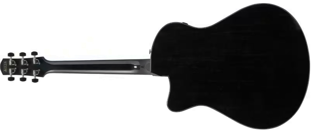 Ibanez Aam340ce Rub Advanced Auditorium Cw Tout Acajou Rw - Rustic Black - Folk guitar - Variation 1