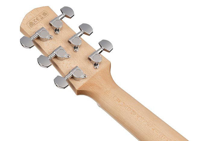 Ibanez Aam370m2e Aib Advanced Auditorium Epicea Erable Mn - Transparent Antique White Ice Blue Open Pore - Folk guitar - Variation 3