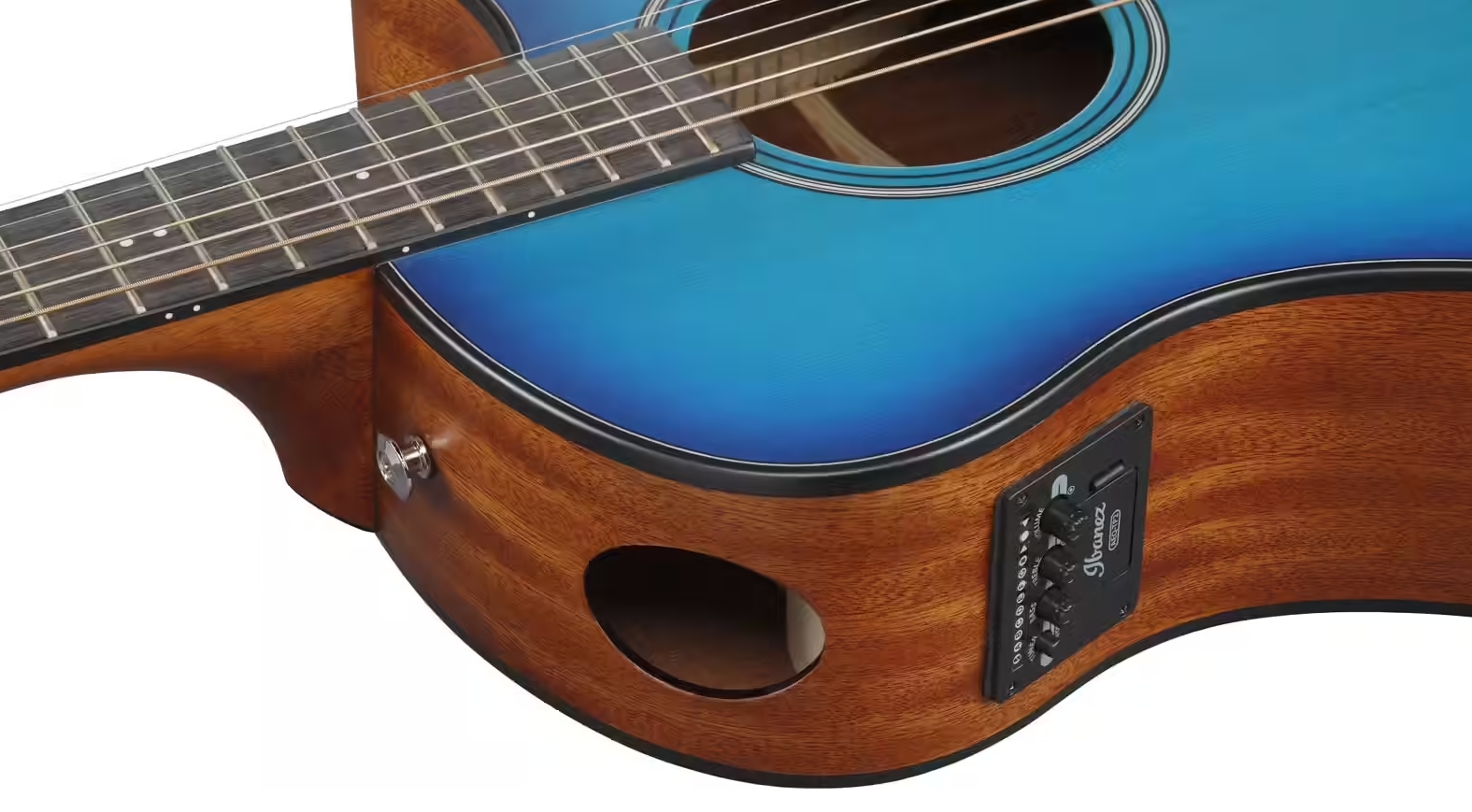 Ibanez Aam50ce Sbo Advanced Auditorium Cw Epicea Sapele Pur - Sapphire Blue Burst Open Pore - Folk guitar - Variation 2